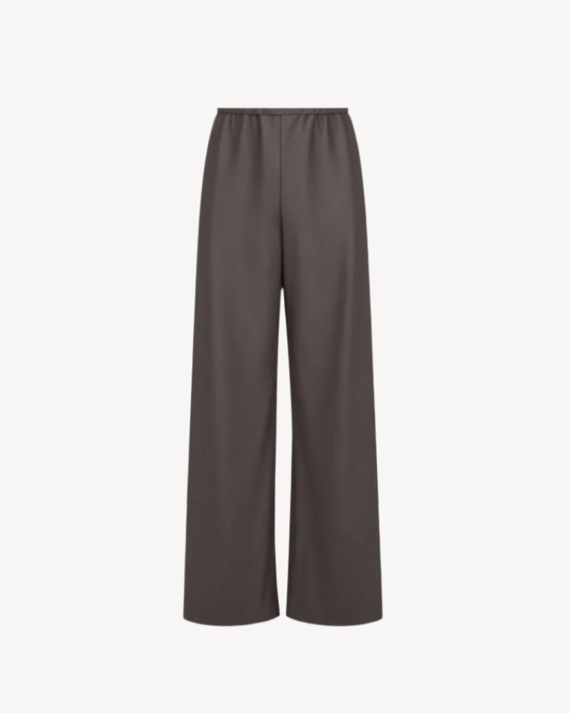 Bias-Cut Wool Blend Pants
