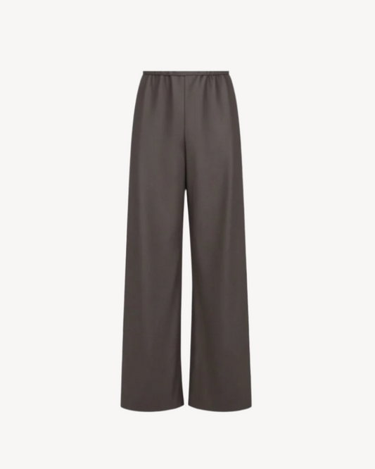 Bias-Cut Wool Blend Pants