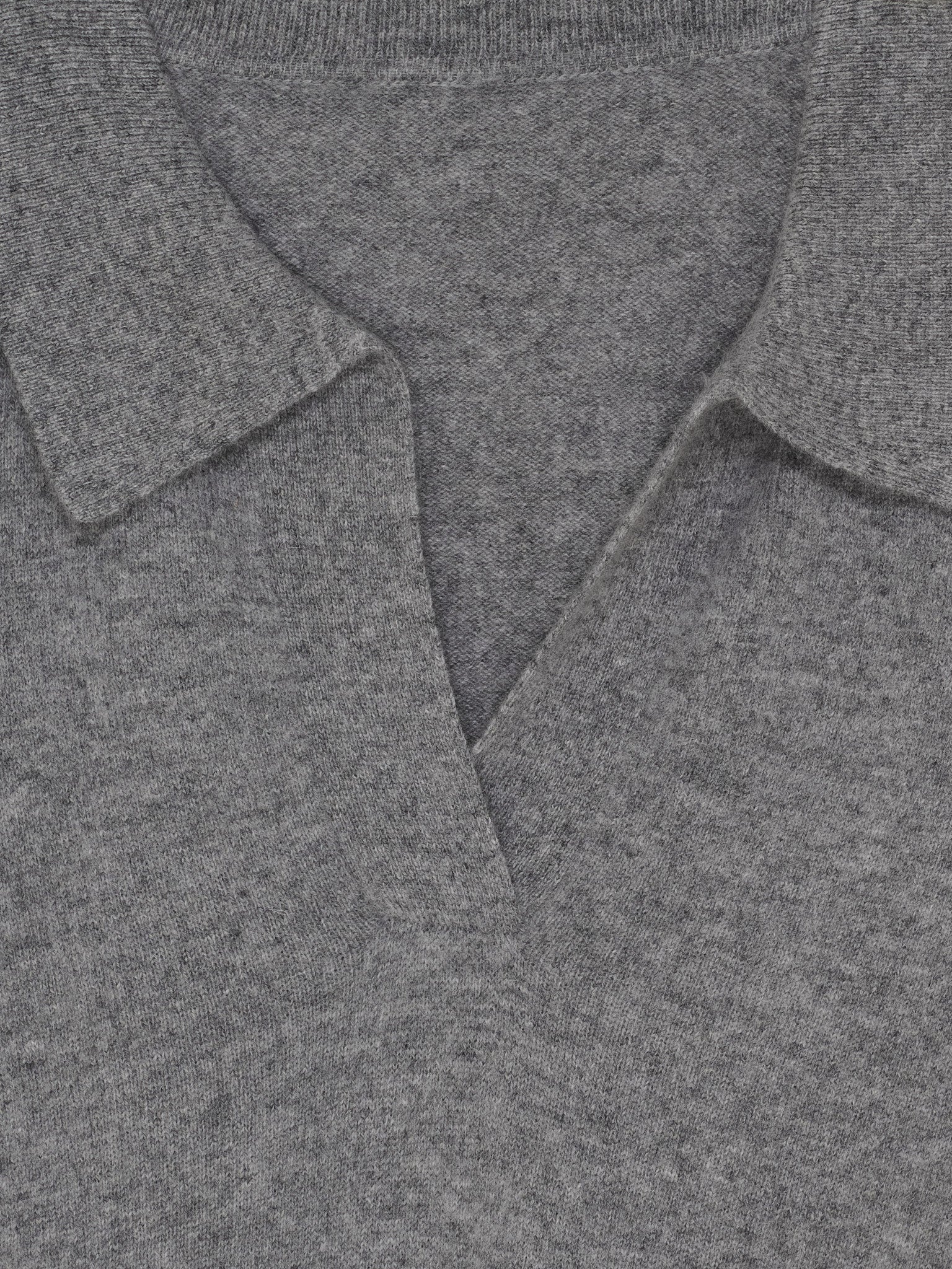 Cashmere Blend Polo grey - La Rue Copenhagen