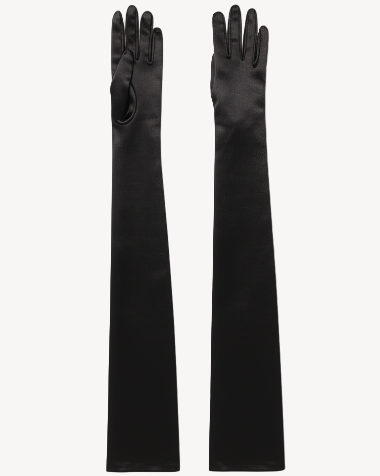 Satin gloves