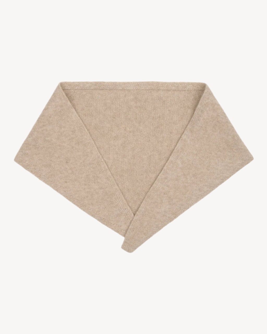 Triangle wool scarf in beige - La Rue Copenhagen