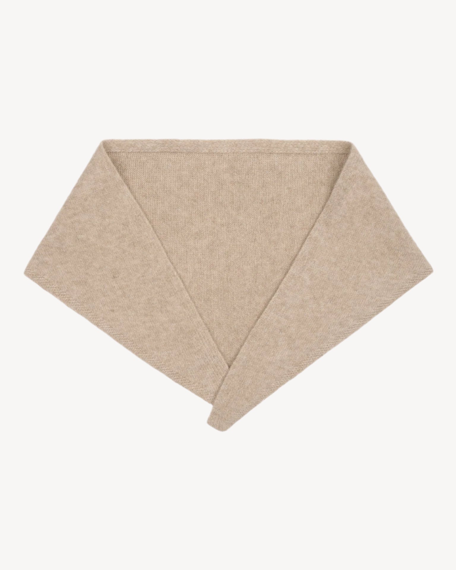 Triangle wool scarf in beige - La Rue Copenhagen