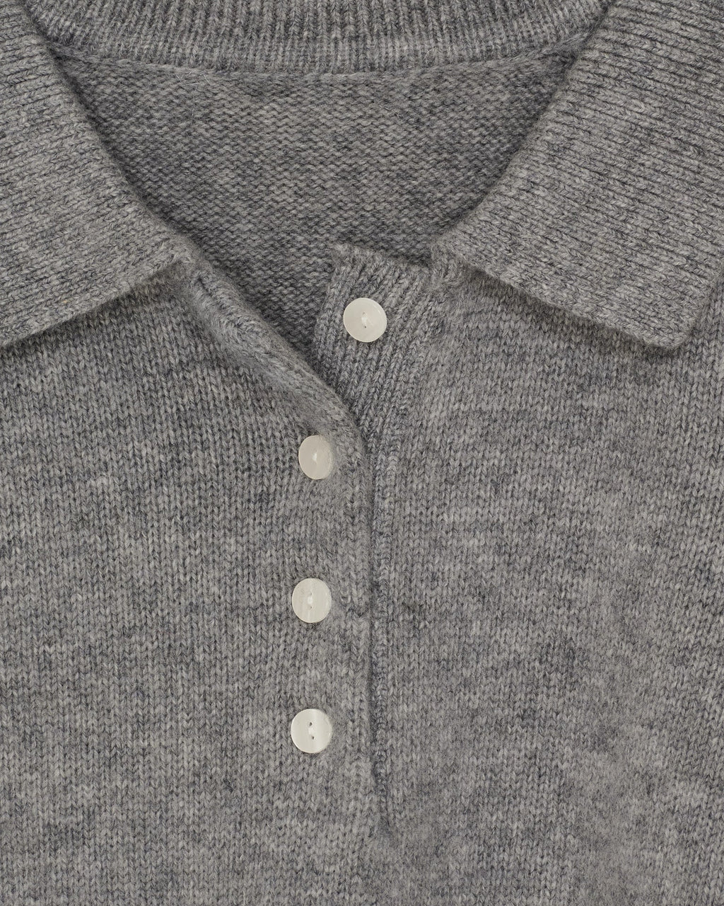 Voluminous Merino Polo grey - La Rue Copenhagen