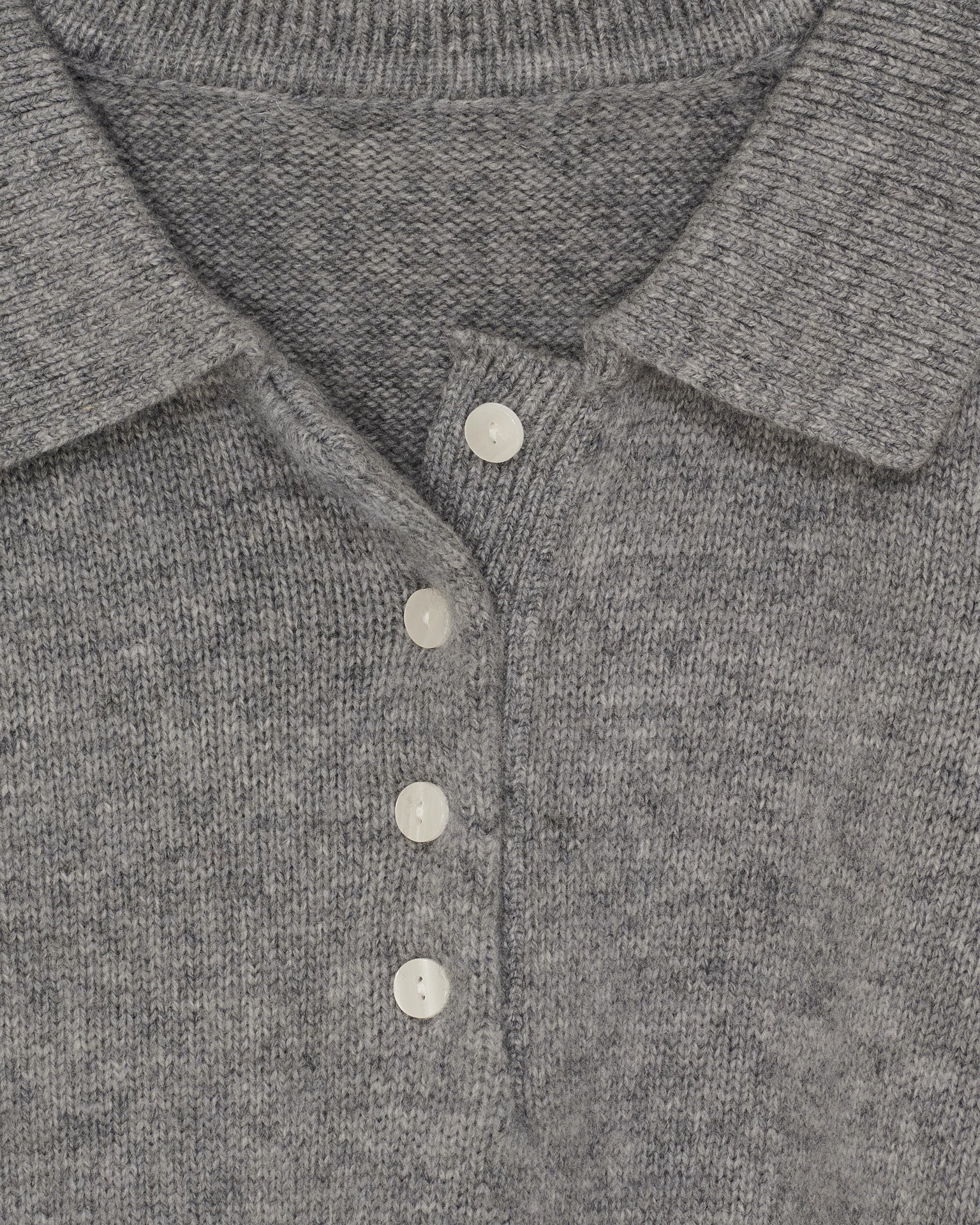 Voluminous Merino Polo grey - La Rue Copenhagen